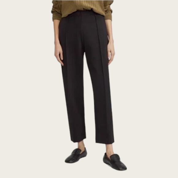Everlane The Dream Pants | Medium | Black Knit Pintuck Tapered Leg Minimalist - Picture 2 of 13